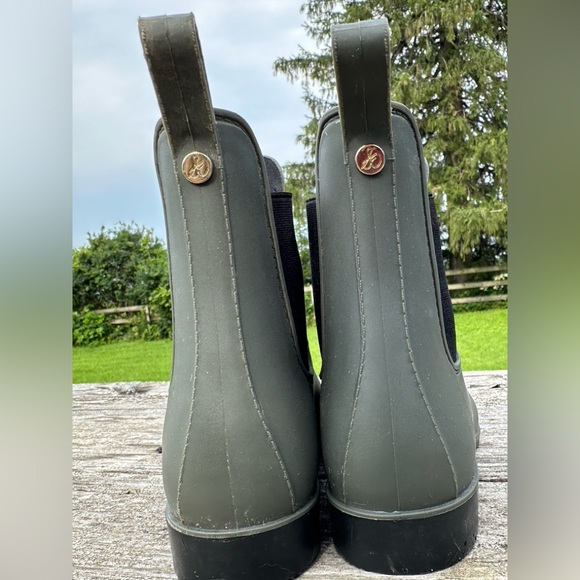 SAM EDELMAN Tinsley Rain Boots Green Rubber Women Size 9 - Picture 5 of 6